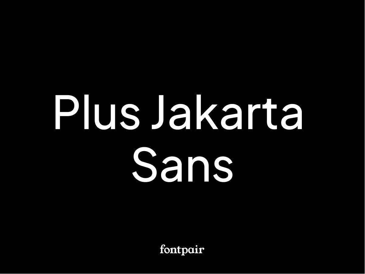 Plus Jakarta Sans Font preview